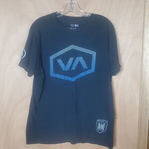 RVCA Men's Navy Blue Graphic Tee
